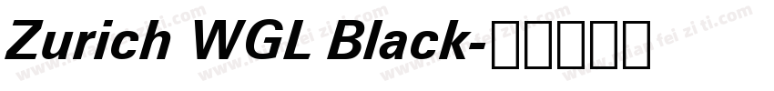 Zurich WGL Black字体转换